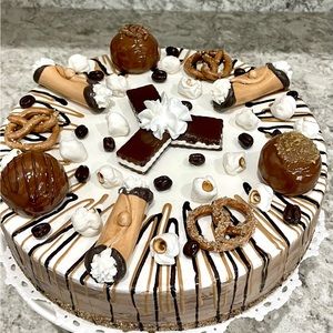 Faux 9” Loaded Chocolate Cheesecake